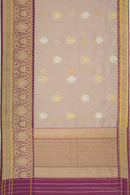Banarasi Kora Organza Butta Lilac Saree