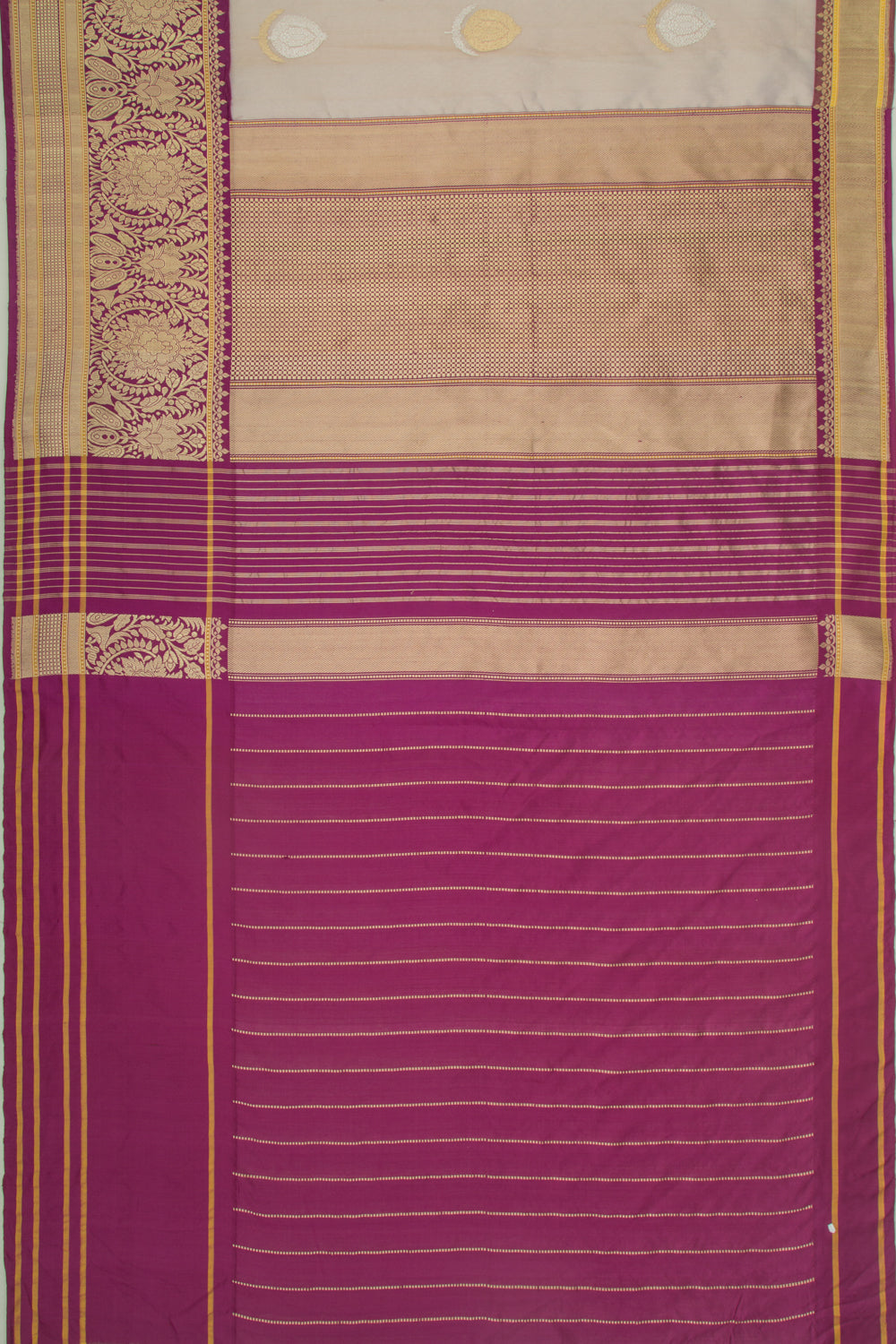 Banarasi Kora Organza Butta Lilac Saree