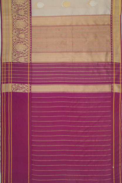 Banarasi Kora Organza Butta Lilac Saree