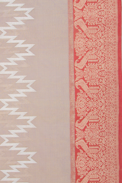 Banarasi Kora Organza Tissue Butta Violet Saree