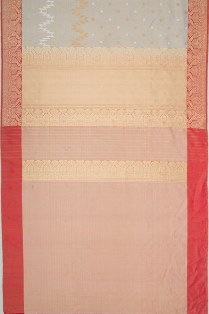 Banarasi Kora Organza Tissue Butta Violet Saree