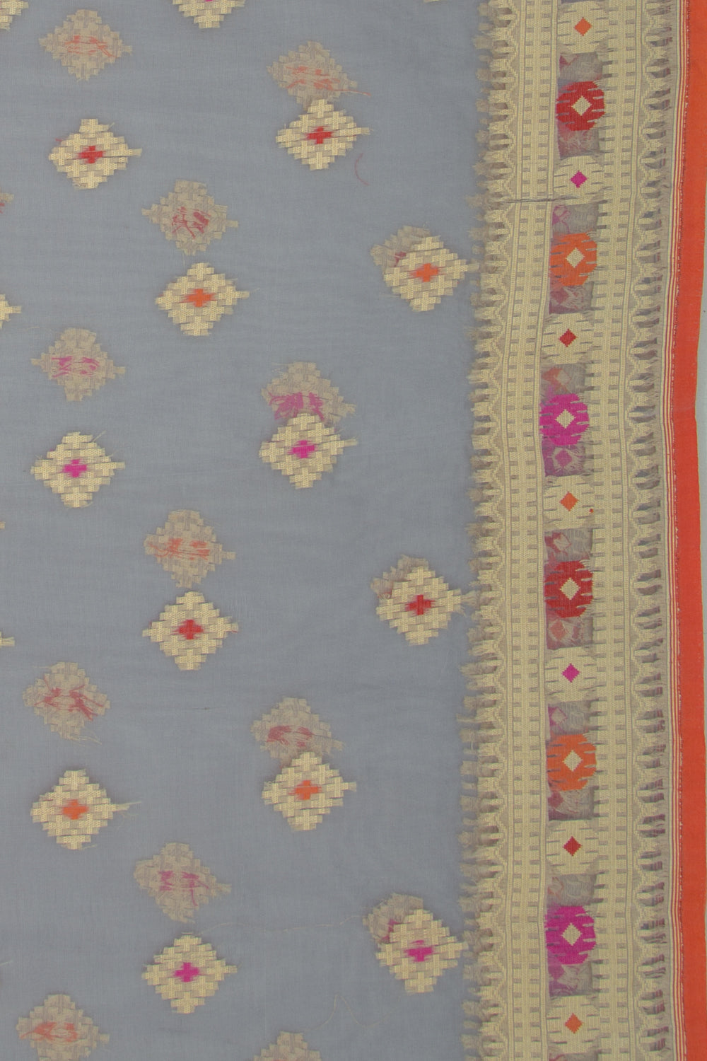 Banarasi Kora Organza Butta Grey Saree