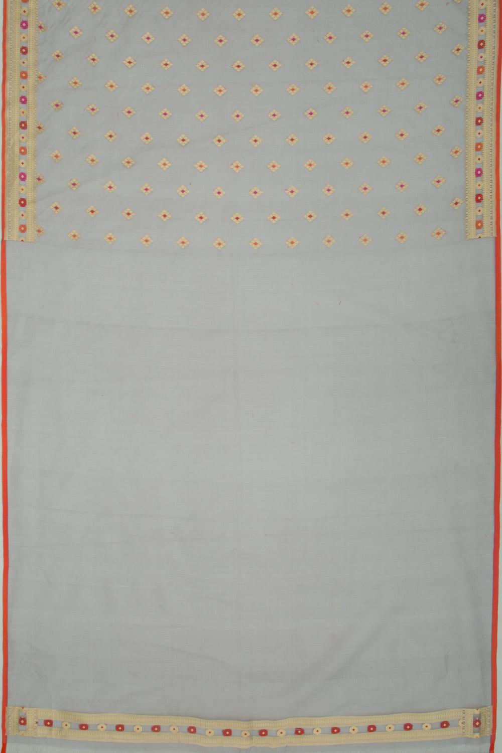 Banarasi Kora Organza Butta Grey Saree