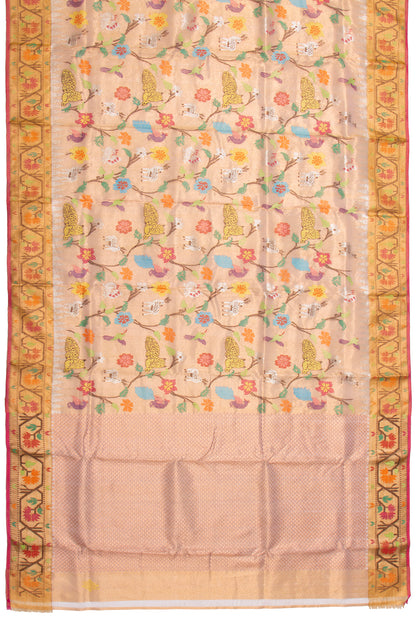 Kota Silk Tissue Jamdani Honey Gold Saree