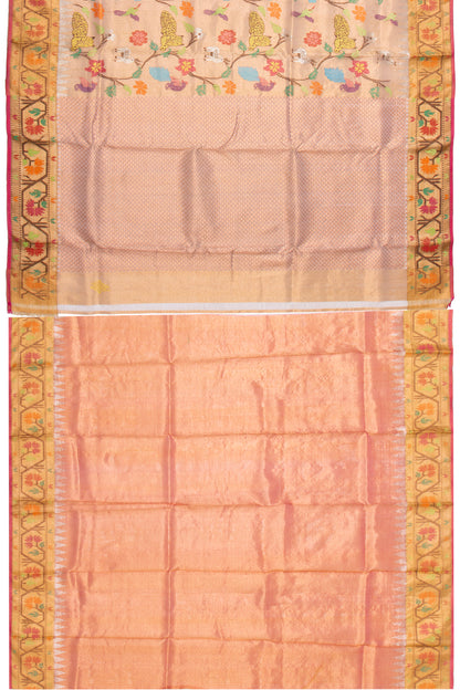 Kota Silk Tissue Jamdani Honey Gold Saree