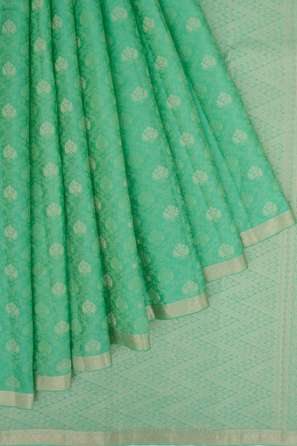 Taranga Kanchi Silk Jacquard And Butta Sea Green Saree