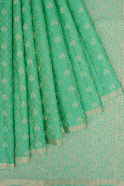 Taranga Kanchi Silk Jacquard And Butta Sea Green Saree