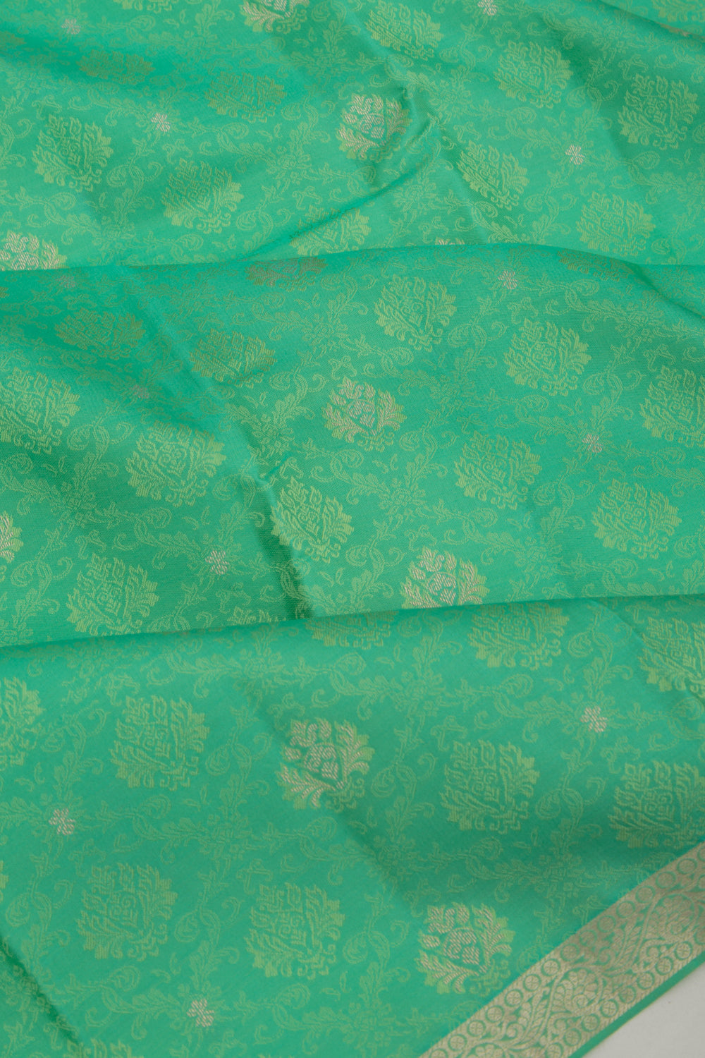 Taranga Kanchi Silk Jacquard And Butta Sea Green Saree