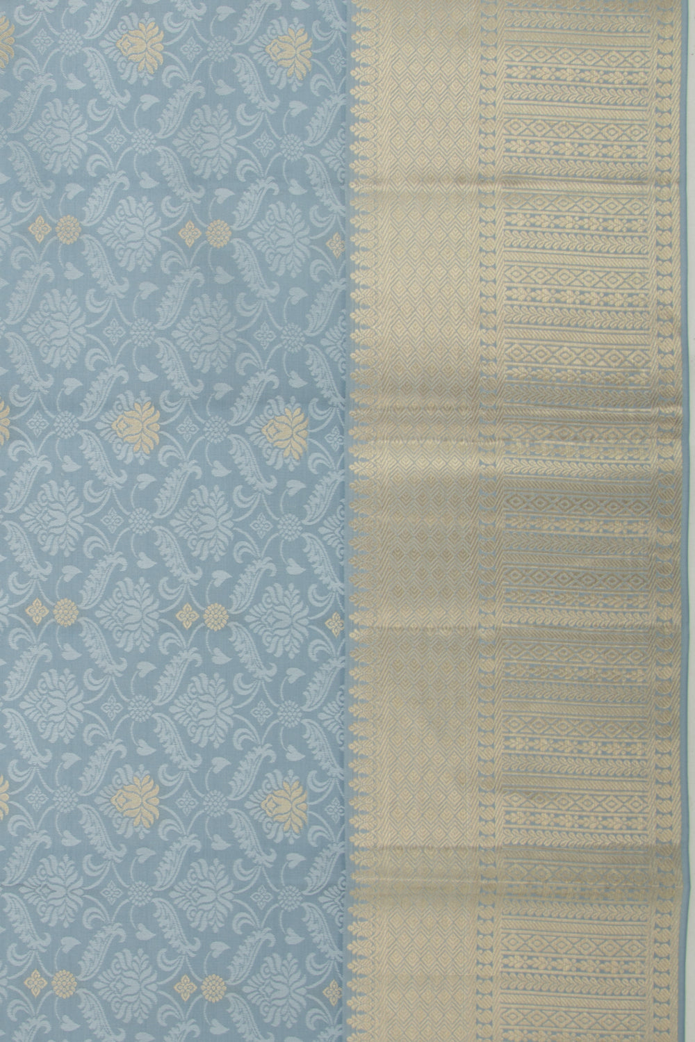 Taranga Kanchi Silk Jacquard And Butta Elephant Grey Saree