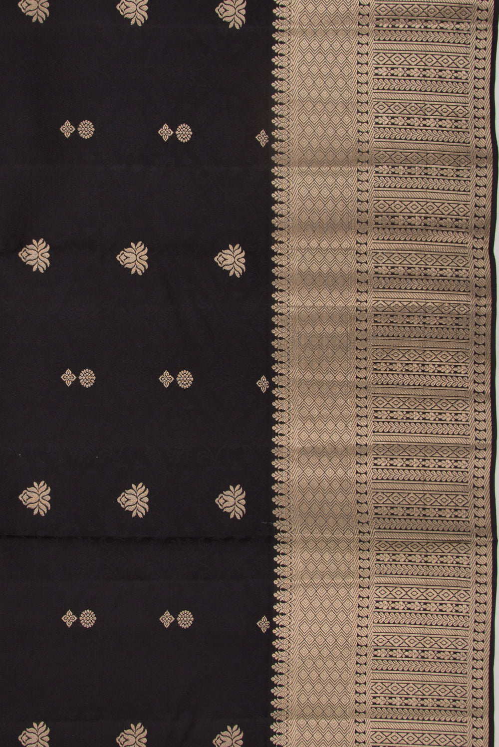 Taranga Kanchi Silk Jacquard And Butta Black Saree