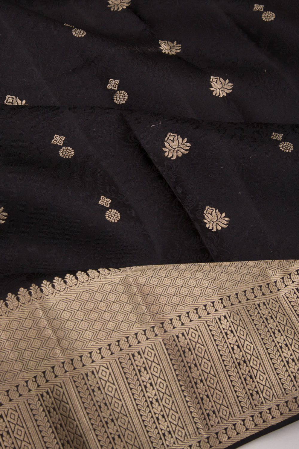 Taranga Kanchi Silk Jacquard And Butta Black Saree