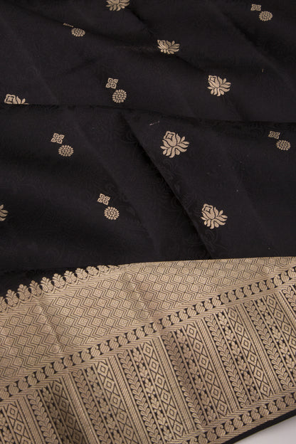 Taranga Kanchi Silk Jacquard And Butta Black Saree