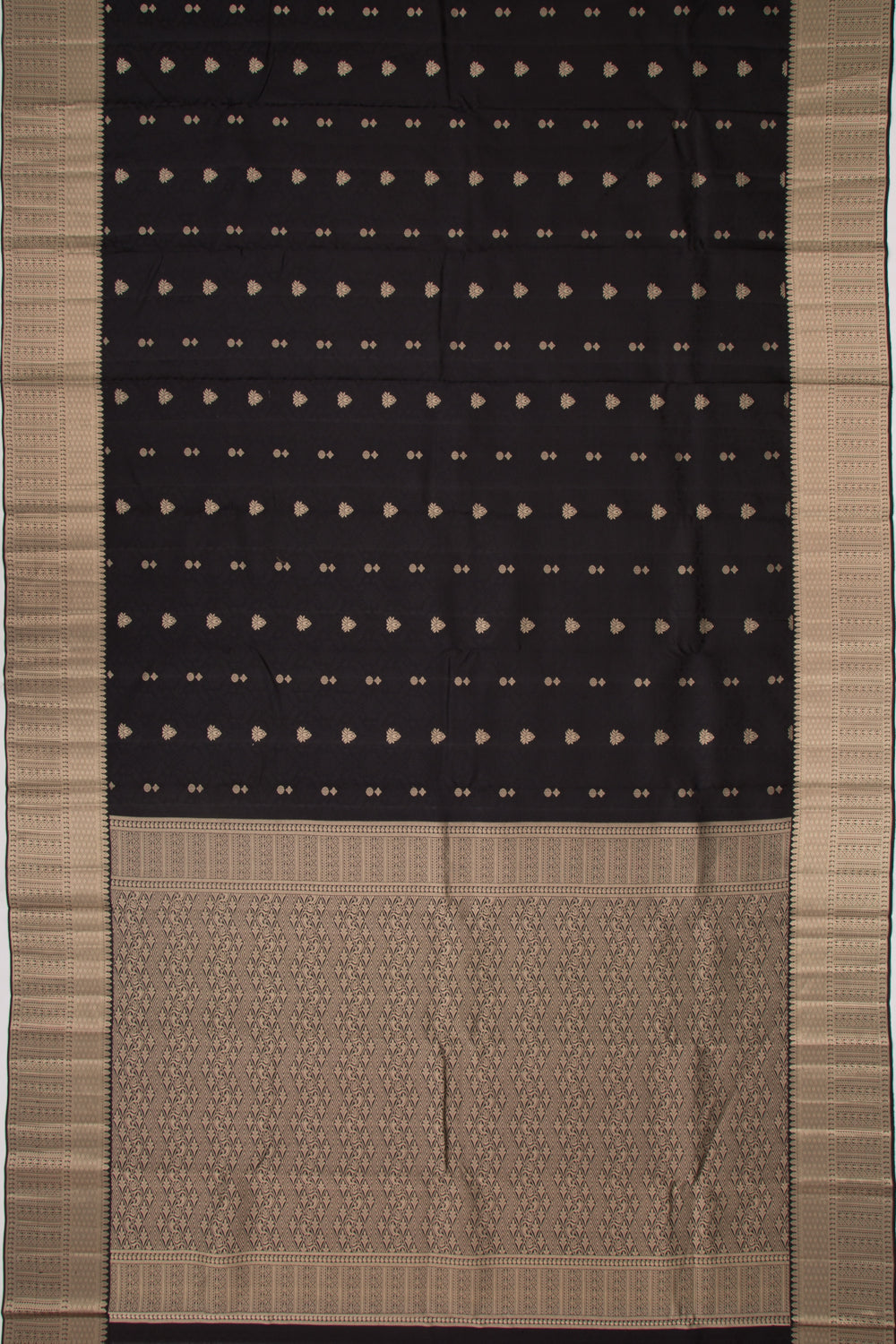 Taranga Kanchi Silk Jacquard And Butta Black Saree