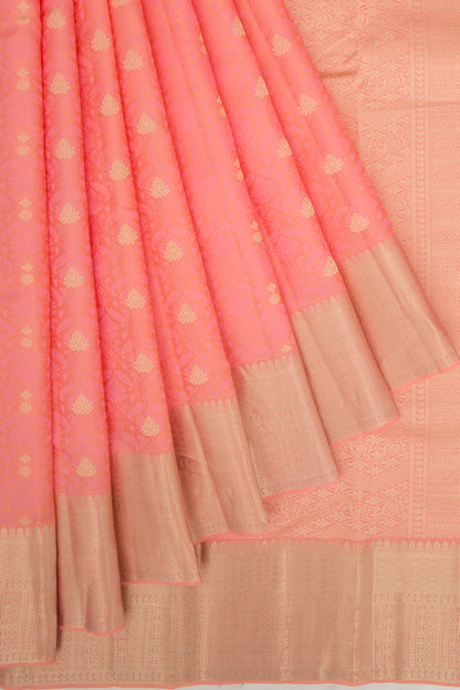Taranga Kanchi Silk Jacquard And Butta Peach Saree