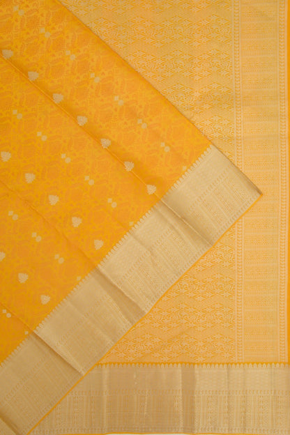 Taranga Kanchi Silk Jacquard And Butta Yellow Saree