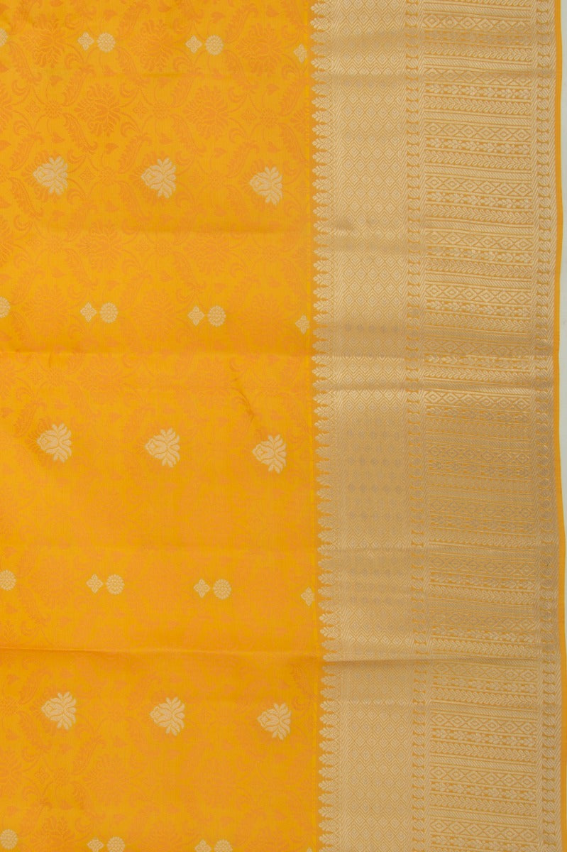 Taranga Kanchi Silk Jacquard And Butta Yellow Saree
