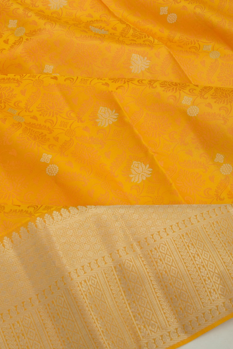 Taranga Kanchi Silk Jacquard And Butta Yellow Saree