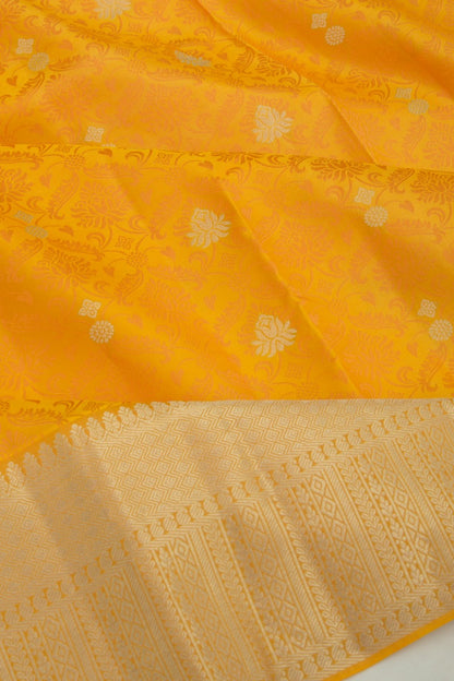Taranga Kanchi Silk Jacquard And Butta Yellow Saree