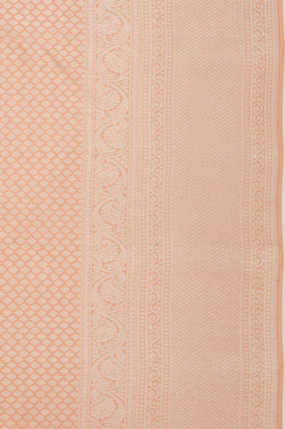 Kanchipuram Silk Brocade Peach Saree