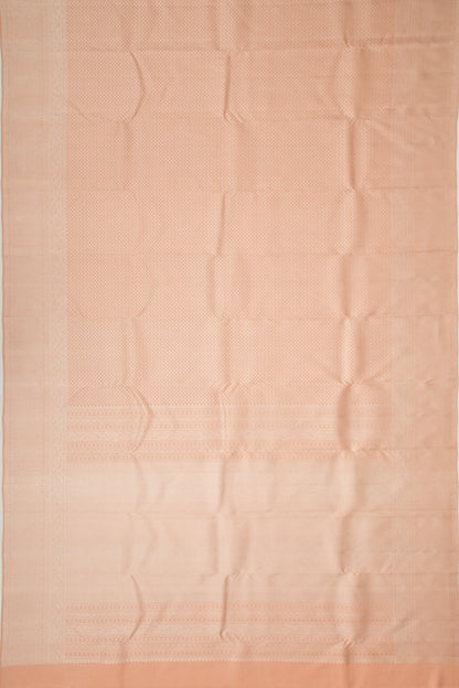 Kanchipuram Silk Brocade Peach Saree