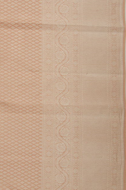 Kanchipuram Silk Brocade Peach Saree