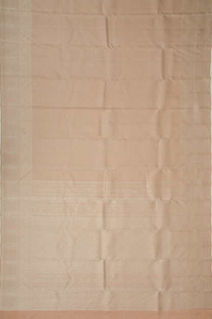 Kanchipuram Silk Brocade Peach Saree