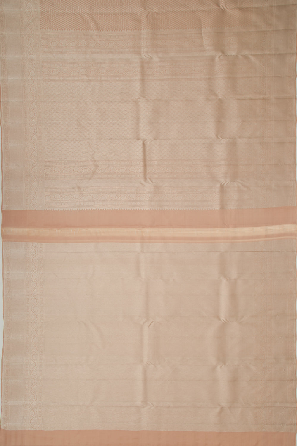 Kanchipuram Silk Brocade Peach Saree