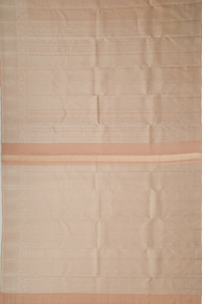 Kanchipuram Silk Brocade Peach Saree