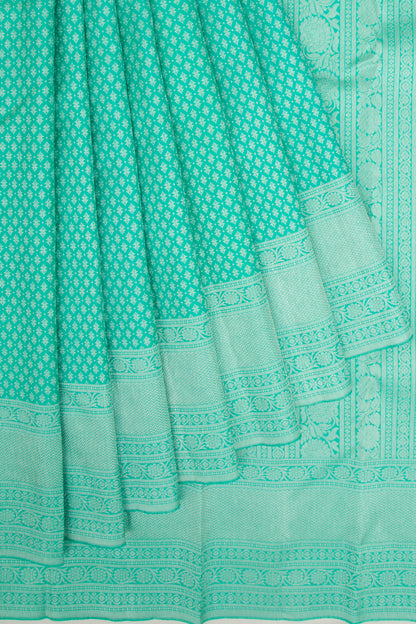 Kanchipuram Silk Brocade Sea Green Saree