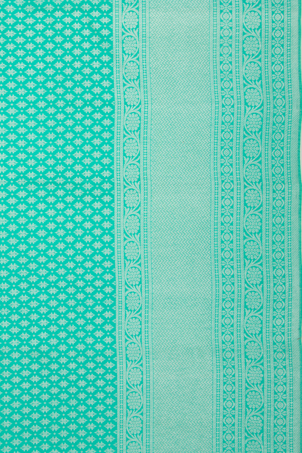 Kanchipuram Silk Brocade Sea Green Saree