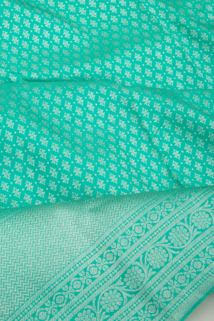 Kanchipuram Silk Brocade Sea Green Saree