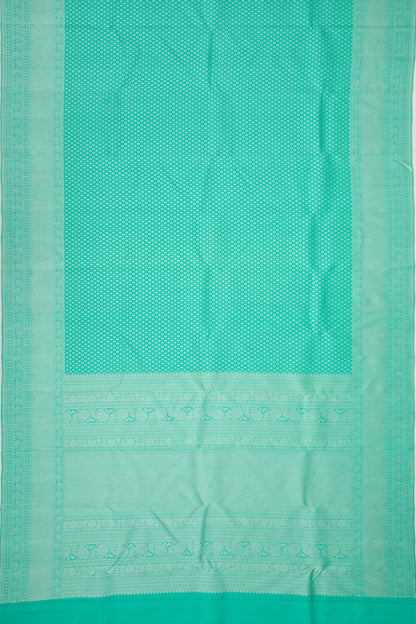 Kanchipuram Silk Brocade Sea Green Saree