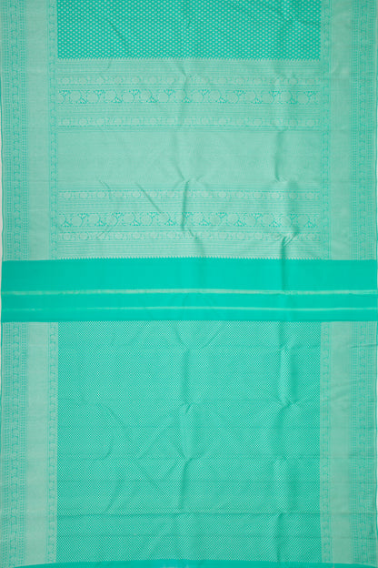 Kanchipuram Silk Brocade Sea Green Saree