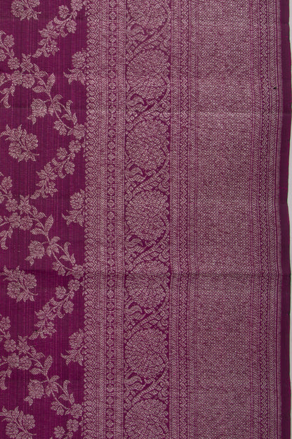 Kanchipuram Silk Jaal Purple Saree