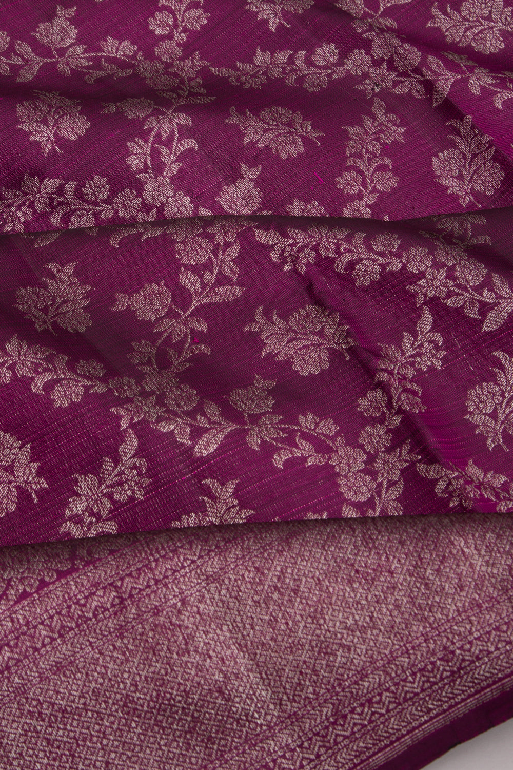 Kanchipuram Silk Jaal Purple Saree
