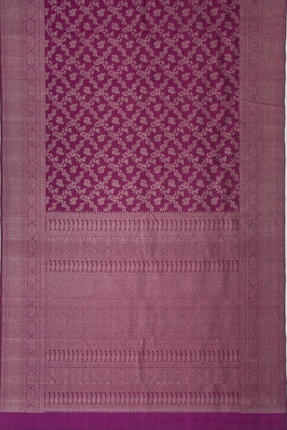 Kanchipuram Silk Jaal Purple Saree