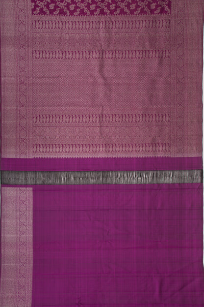 Kanchipuram Silk Jaal Purple Saree