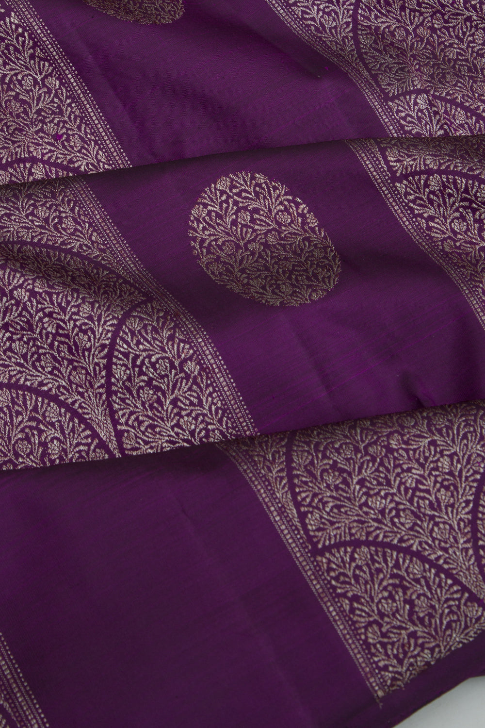 Kanchipuram Silk Brocade Purple Saree