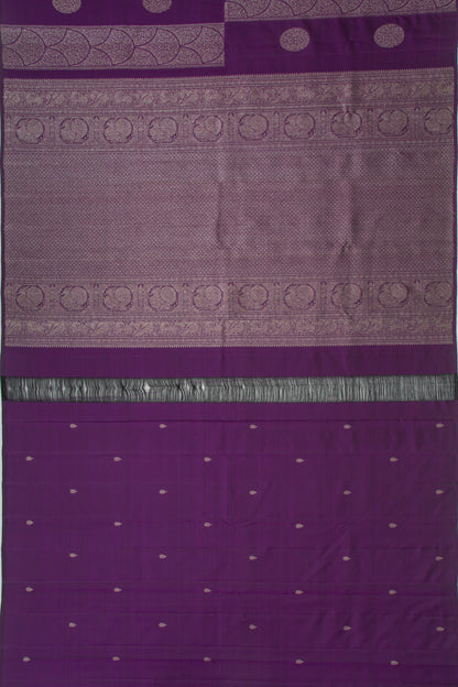 Kanchipuram Silk Brocade Purple Saree