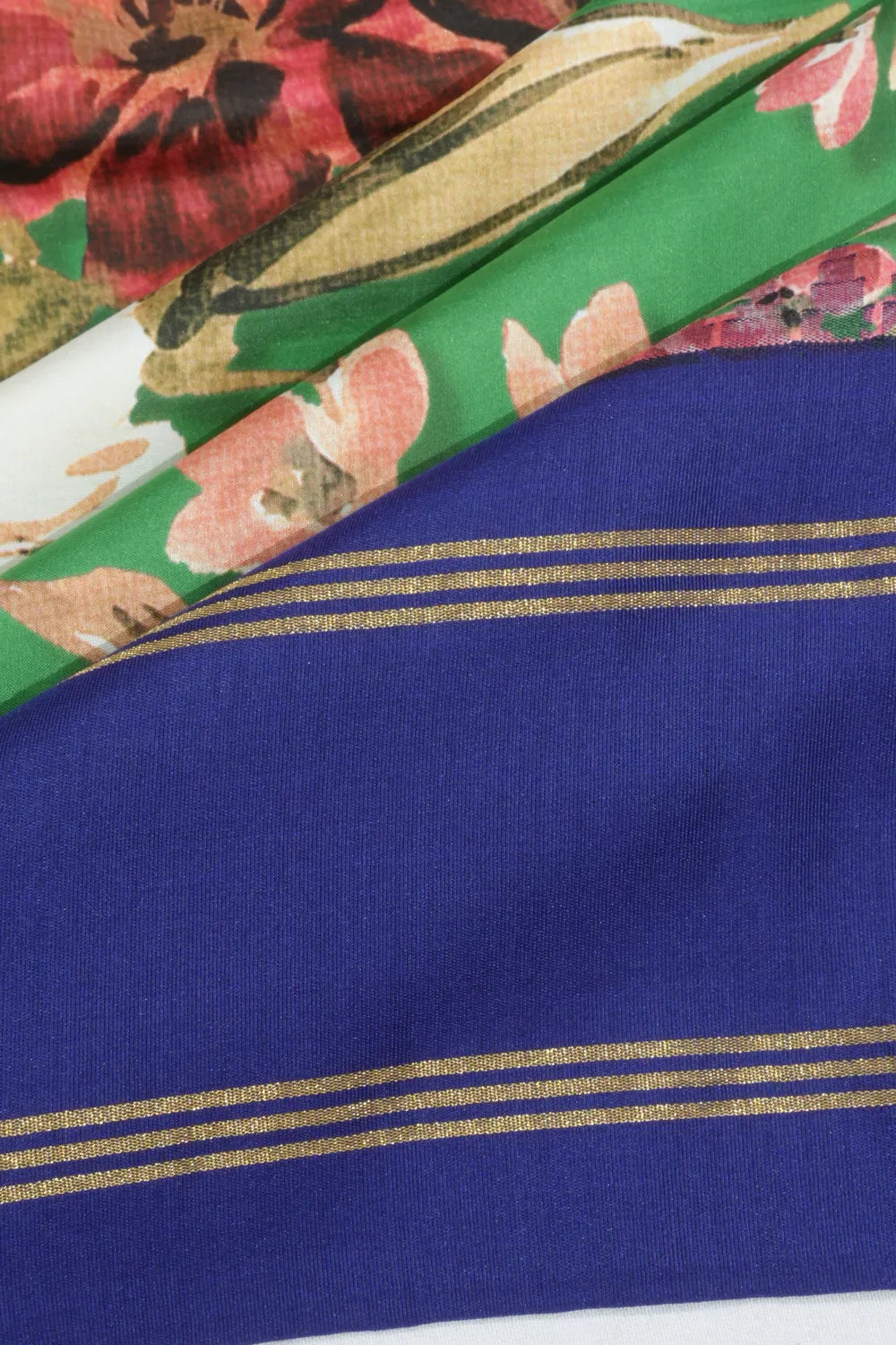 Kanchipuram Silk Floral Printed Green Saree