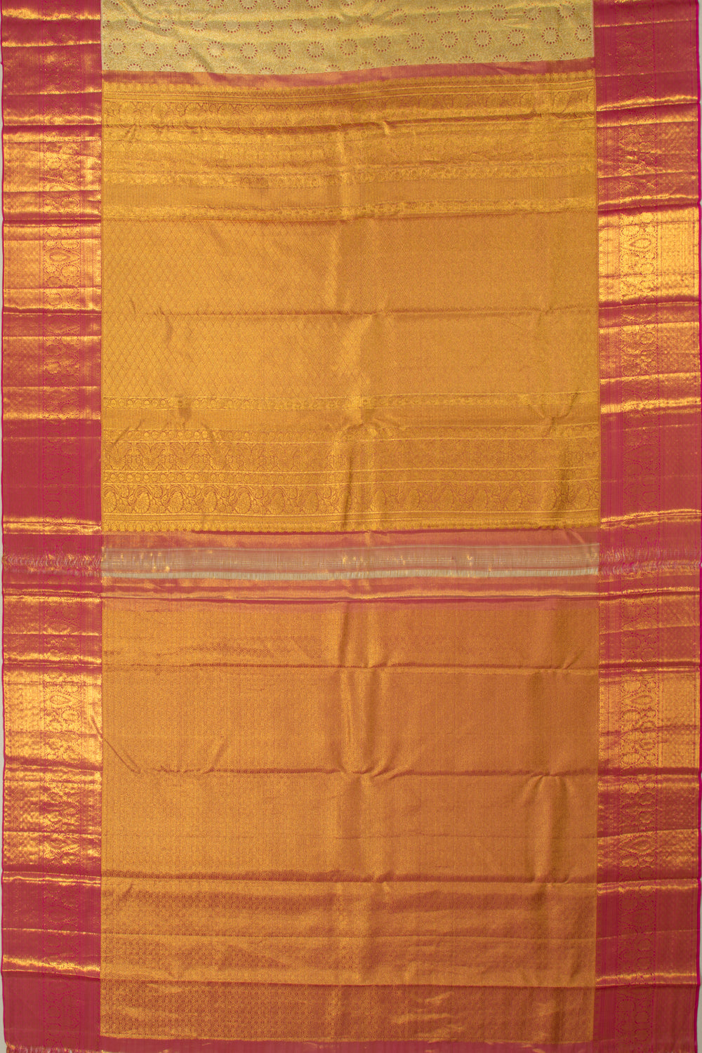 Taranga Kanchi Silk Tissue Brocade Gold Saree