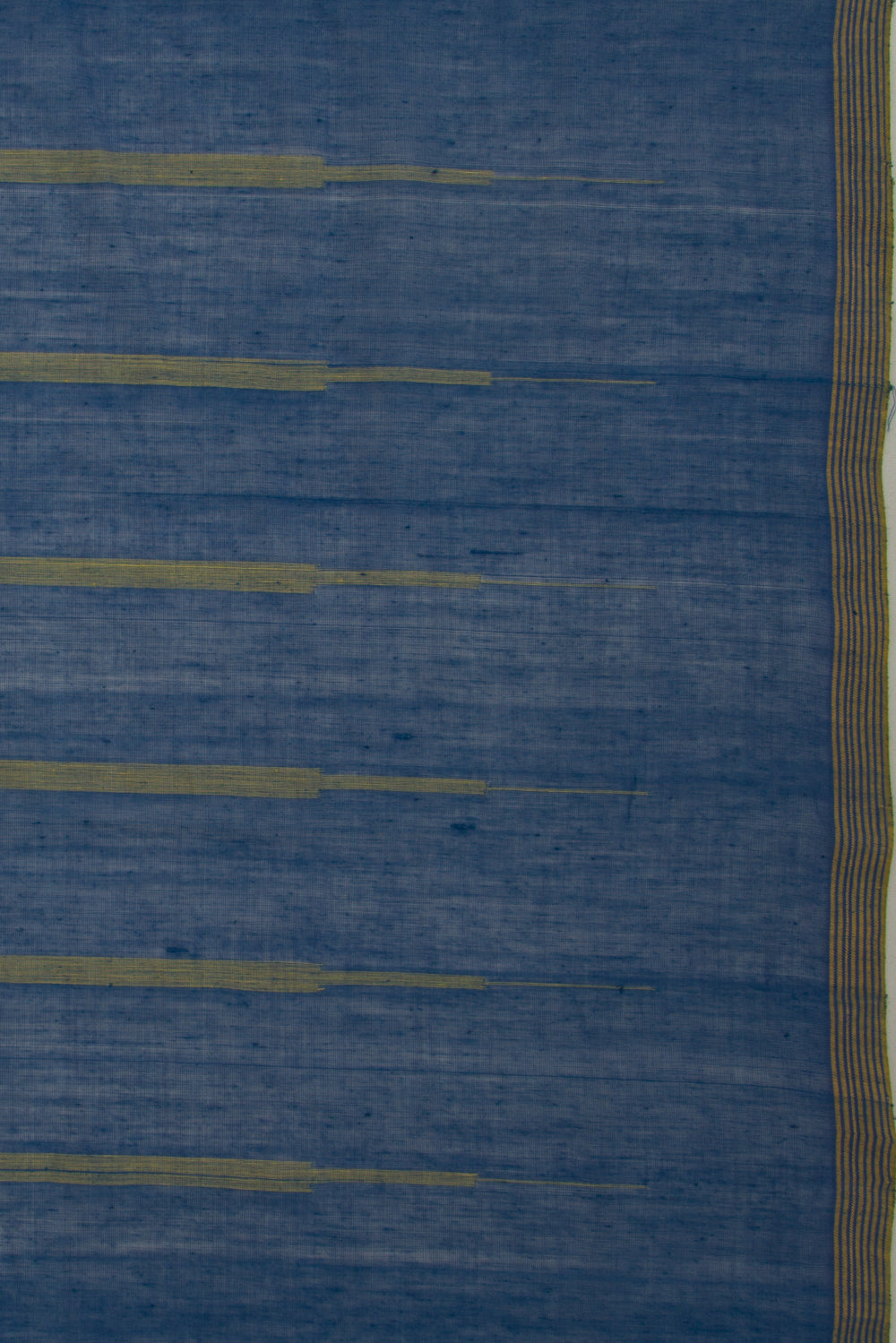 Ponduru Handspun Cotton Vertical Lines Dark Blue Saree