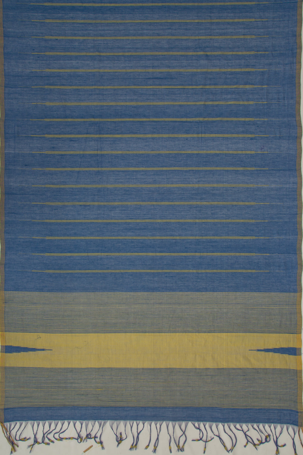 Ponduru Handspun Cotton Vertical Lines Dark Blue Saree