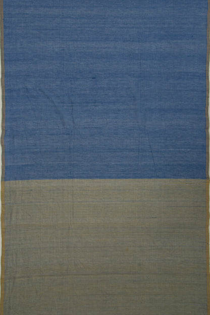 Ponduru Handspun Cotton Vertical Lines Dark Blue Saree