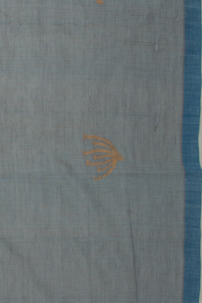 Ponduru Handspun Cotton Butta Grey Saree