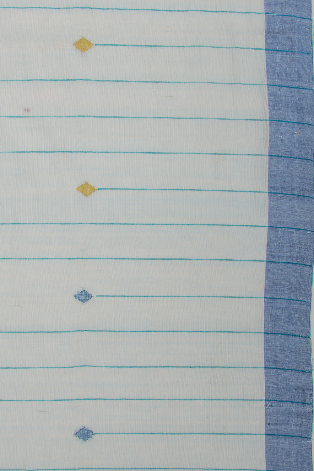 Ponduru Handspun Cotton Plain Pastel Blue Saree