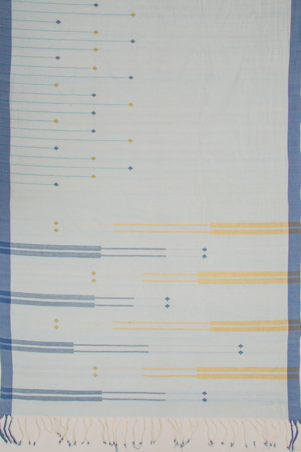 Ponduru Handspun Cotton Plain Pastel Blue Saree
