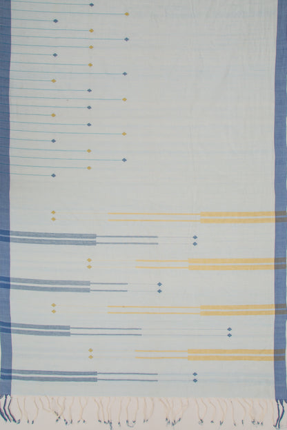 Ponduru Handspun Cotton Plain Pastel Blue Saree