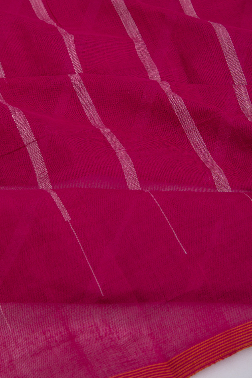 Ponduru Handspun Cotton Vertical Lines Pink Saree