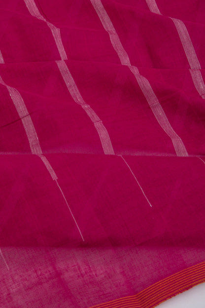 Ponduru Handspun Cotton Vertical Lines Pink Saree